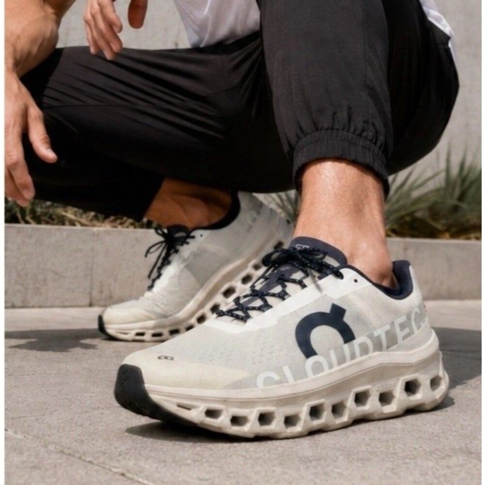 On Cloudmonster Mens 13 WhiteCloudTec Running Shoes Max Cushion 61.98288